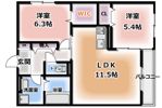 Le Bonheur大庭の間取り画像