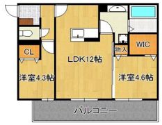 Polonia Matsubara A棟の間取り画像