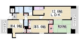 プロスぺリテ神戸の間取り画像