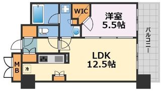 ブランズタワー御堂筋本町の間取り画像