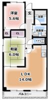 フレアコートコスモの間取り画像