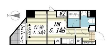 CREAL門前仲町Ⅱの間取り画像