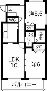 ハイツかなれの間取り画像