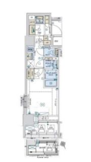 GENOVIA阪東橋Ⅱskygardenの間取り画像