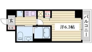 エステムプラザ神戸・大開通ルミナスの間取り画像