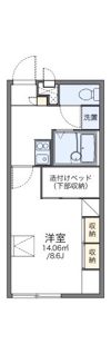 レオパレス中萩の間取り画像