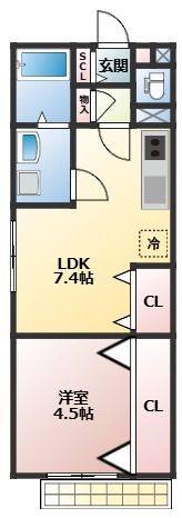 La famille K 新大阪の間取り画像