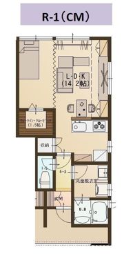 ユーソニアン・前川東Bの間取り画像