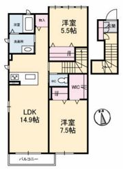 シャーメゾン加森の間取り画像