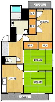 タニガシラハイツの間取り画像