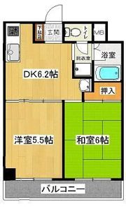 シンコーメゾン扇町の間取り画像