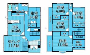 葉山町一色貸家の間取り画像