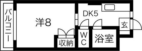 マンションリーフI【注:①60歳以上オーナー審査有②外国籍不可(法人契約の場合も)】の間取り画像