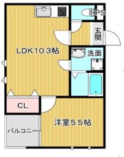 マリーベル蛍池の間取り画像