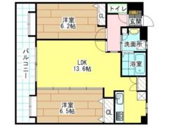 ニューリバー九工大駅前の間取り画像
