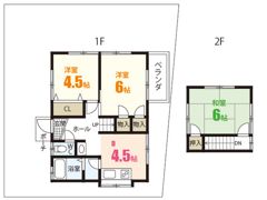 相田2丁目戸建て貸家の間取り画像