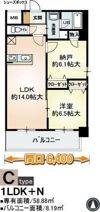 デセンテ北梅田の間取り画像