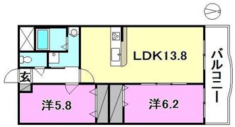 ブライム ボォウ レジデンスCの間取り画像