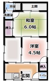 倉治4丁目奥西借家(東端3号)の間取り画像
