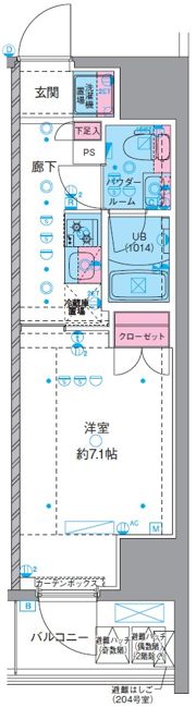 GENOVIA横浜石川町の間取り画像
