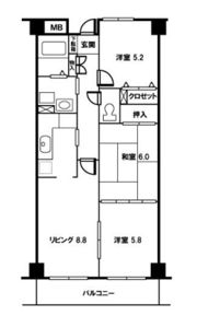 モーニングパーク朝霞の間取り画像