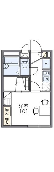 レオパレスラポールの間取り画像