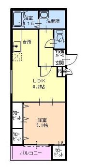 フジパレス深江橋Ⅲ番館の間取り画像