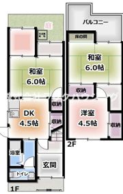 藤田町1丁目貸家の間取り画像