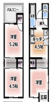 御供田1丁目テラスの間取り画像