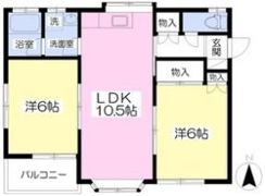 ヴィレッジ真下Bの間取り画像