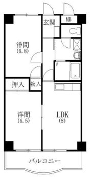 半田山ハイツA棟の間取り画像