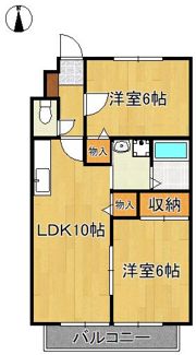 スカイテラス山田の間取り画像