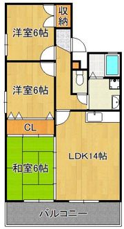 エルスール小原川II番館の間取り画像