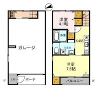 グレイスコーポⅣ【ガレージハウス】の間取り画像