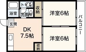 サンシャイン中央Ⅱの間取り画像
