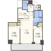 ジオタワー天六の間取り画像