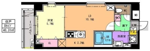クレサール横中の間取り画像