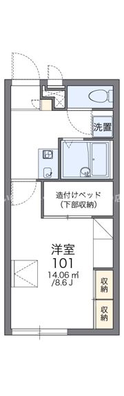 レオパレス東大浜の間取り画像