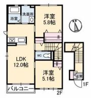 アプリコット Ⅴの間取り画像