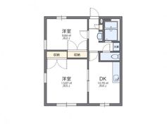 レオパレス鹿子木AREAⅡの間取り画像