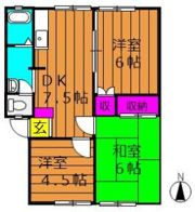 コーポサンライト llの間取り画像