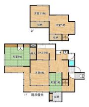 浜乃木5丁目貸家の間取り画像