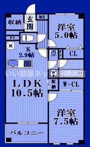 レジディア武蔵小杉の間取り画像
