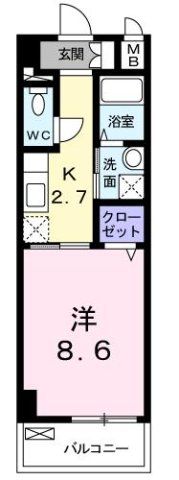 ヒルズ ビッグ ウエストの間取り画像