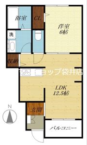 AFC RESIDENCE 鳥之瀬の間取り画像