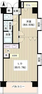 コアシティ中野坂上の間取り画像