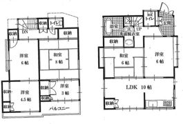 井口戸建ての間取り画像