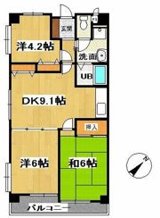 学園サンパールの間取り画像