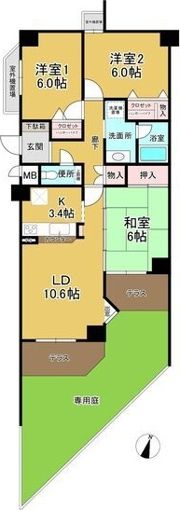 ユニーブル新宿の間取り画像