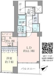 品川Vタワー タワー棟の間取り画像